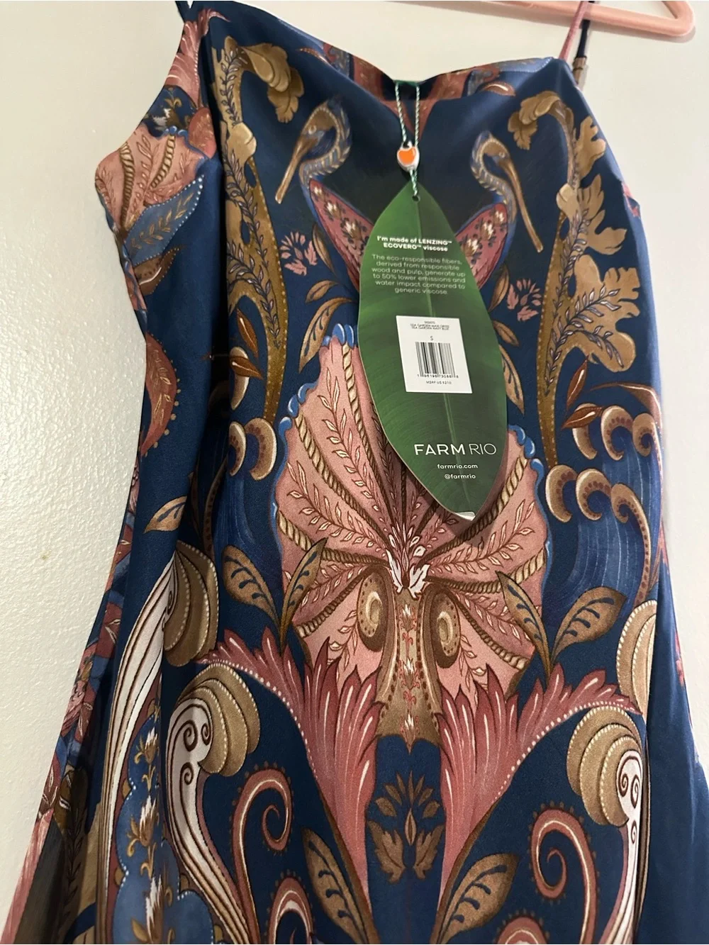 FARM Rio Sea Garden Navy Maxi Slip Dress - Picture 8 of 8